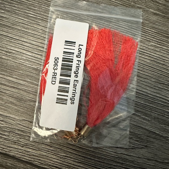 Long fringe tassel earrings - Picture 2 of 2